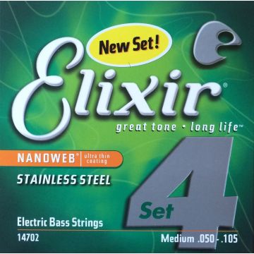 286742 Elixir Bass Nanoweb Acier inoxydable